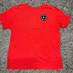 Mens Red Nike T-Shirt With Just Do It Patch Size Men's Medium Great Condition